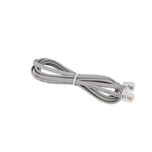 <span class=keywords><strong>Cable</strong></span> de teléfono plano con dos cables RJ11 6p4c, teléfono de 6 pines, línea de 4 núcleos, <span class=keywords><strong>cable</strong></span> de 28AWG con conductor BC, <span class=keywords><strong>cable</strong></span> De teléfono negro - Product Image 1