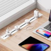 Enchufe Eléctrico Deslizante de Pared Universal para Oficina y Cocina, con Interruptor de Encendido de un Botón, para Reino Unido/EE. UU./UE