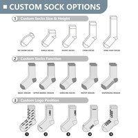 Chaussettes de yoga Pilates avec logo personnalisé pour femmes, chaussettes Gym Crew, logo brodé jacquard, chaussettes empilables antidérapantes et antidérapantes