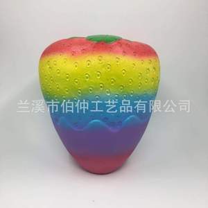 Strawberry <b>Squishy</b> Toy Pu Foam Dazzling Starry Sky Colors For Children 2 To 4 Years Unisex Fidget Toys - Product Image 2