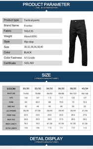 بنطال رجالي خارجي خفيف الوزن كارغو تكتيكي للمشي لمسافات طويلة والصيد بجيوب متعددة | مصنع OEM - Product Image 3