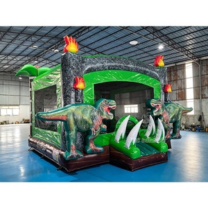 Château gonflable dinosaure avec toboggan pour enfants, location commerciale pour fêtes - Product Image 5