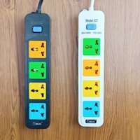 Multiprise individuelle 4 prises, usage industriel et hospitalier, rallonge universelle multi-prises, câble de 2 m, IP22
