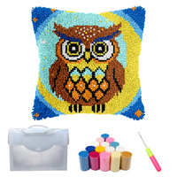Motif personnalisé DIY Hibou Loquet Crochet Oreiller Kit À La Main Décor À La Maison Fil Décoration Artisanat Cadeau Textile Tissu Artisanat