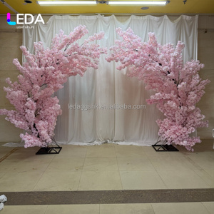ซุ้มดอกซากุระประดิษฐ์สีชมพูสำหรับตกแต่งทางเดินงานแต่งงาน ฉากหลังงานอีเว้นท์และงานปาร์ตี้ จากโรงงาน LEDA - Product Image 4