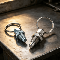 Composant de jig et de fixation en acier au carbone zingué M12, avec anneau de traction à prise facile, goupille d'indexation et poussoir à réglage rapide
