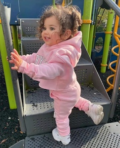 KY – survêtement rose maman et moi enfants, sweat à capuche, jogging, survêtement imprimé femmes, sweat à capuche, soie, écran imprimé, Spandex/coton, vente en gros - Product Image 5