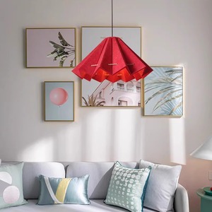 Moderne Pendentif Chambre Personnalité Art Nordique Restaurant Amp Linéaire Pendentif Lampe Led Décor Lustres Abat-Jour Feutre Lampe - Product Image 4