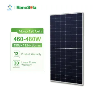 Renesola Zonnepaneel Een Kwaliteit Hoge Efficiëntie Mono-Gezicht 460W 465W 470W 475W 480W N-Type Solarpanel Zonnepaneel Met Dubbel Glas