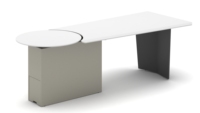 Bureau de direction moderne de luxe, panneau en bois, dessus en cuir convertible, pour mobilier de bureau d'entreprise, table de PDG, de directeur