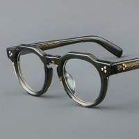 2025 nouveau Style coréen luxe concepteur plaque optique cadre lunettes femmes hommes bleu couleur personnalisé Logo acétate lunettes