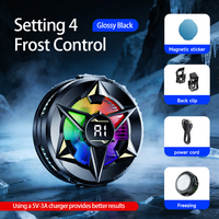Refroidisseur de téléphone magnétique TL34 avec clip dorsal, affichage numérique RGB, 4 vitesses de refroidissement pour le gaming et le streaming en direct