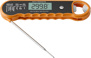 Termómetro de Cocina Digital Abrebotellas de cocina Plegable impermeable de fuego rápido con retroiluminación Max Min Hold OEM ODM Compatible - Product Image 6