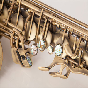 Instrumento afinado a saxofón de gama media E en acabado de bronce brillante Escala de medio tono de jazz <span class=keywords><strong>solo</strong></span> de instrumento de - Product Image 4