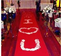 Dekorasi pernikahan kelopak mawar romantis Hari Valentine Dekorasi bunga mawar merah sutra buatan kelopak mawar