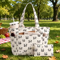 Sac fourre-tout matelassé en polyester pour femme, idéal pour enseignante, infirmière, ordinateur portable, voyage, avec fermeture éclair, imperméable, pour ordinateur 14 pouces, porte-gobelet, léger