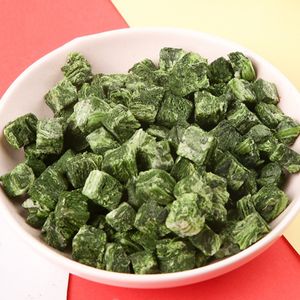 Venta al por mayor de golosinas para perros aperitivos para gatos, verduras y frutas liofilizadas para mascotas, espinacas liofilizadas - Product Image 4