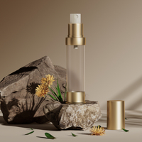 Cylindre rond 15ml 10ml 20ml 30ml bouteilles de pompe sans air transparentes bouteille de pulvérisation de brouillard d'emballage cosmétique avec bouchon