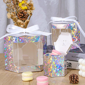 Eco-Friendly High-End White Rigid <strong>Cardboard</strong> Cake <strong>Boxes</strong> With Clamshell Design Magnetic Closure Handle Ribbon Four-Color Printing - Product Image 5