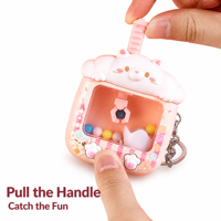 Porte-clés et breloque de sac à dos amusante en forme de mini chiot de dessin animé, accessoire ludique