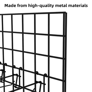 Présentoir Suspendu Personnalisé en Panneau de Treillis <span class=keywords><strong>Métallique</strong></span> pour Stand Commercial, Étagère de Présentation de Bundles de Cheveux Bruts, Tresses Humaines et Accessoires pour Perruques - Product Image 2