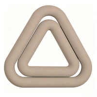 Anneau de musculation triangulaire en fer recouvert de silicone, haltère portable pour le yoga, le Pilates et l'entraînement à domicile