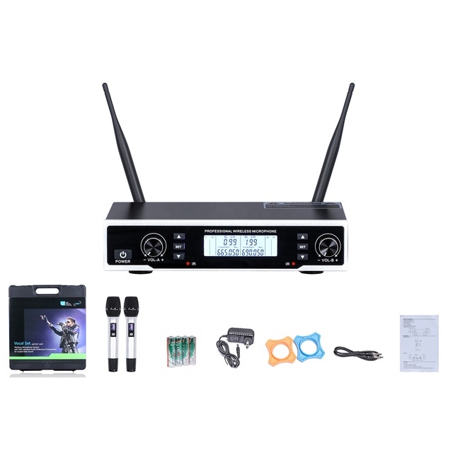 UR200X New Arrivals Dual Channels UHF Professional Wireless Microphone System for Stage Performance