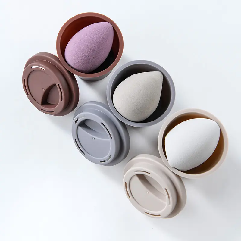 beauty egg cosmetic blender customize make up sponge private label latex free coffee cup makeup sponge