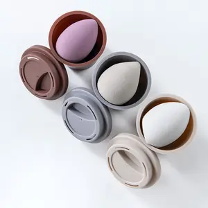 Beauty egg cosmetic blender éponge de maquillage personnalisée étiquette privée latex gratuit tasse à café éponge de maquillage