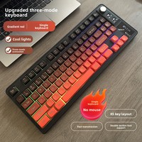 Clavier sans fil G85 triple mode pour PS2, rechargeable, 85 touches, rétroéclairage RGB, portable, pour bureau, jeux et e-sport
