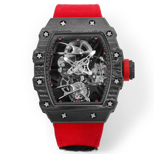 Montre mécanique automatique élégante avec tourbillon, boîtier en fibre de carbone, étanche, montre pour homme, cadeau de luxe, montre-bracelet sportive - Product Image 1