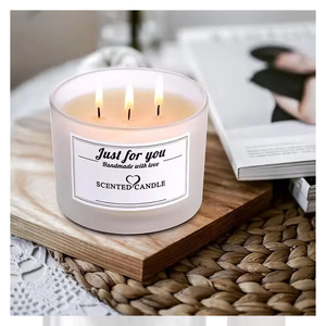 Ventes <span class=keywords><strong>en</strong></span> gros de pots à bougies de luxe de haute qualité de 16 oz et 18 oz, <span class=keywords><strong>en</strong></span> <span class=keywords><strong>verre</strong></span>, pour un usage quotidien, décoration de la maison, pots à bougies, porte-bougie - Product Image 3