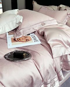 Một con hổ trong trái tim tôi mùi hoa hồng ý Thiết kế Pan nút thêu bộ đồ giường 4pcs - Product Image 3