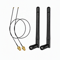 Antenne WiFi omnidirectionnelle 3dBi double bande 2.4G 5.8G avec câble RP-SMA femelle vers UFL de 20 cm