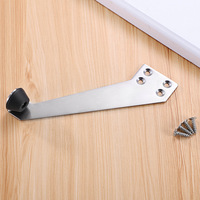 Butée de porte en acier inoxydable, butée de porte en caoutchouc anti-collision pour salle de bain et hôtel