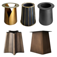 Pieds de meubles en laiton galvanisé et acier inoxydable robustes, personnalisés et uniques, pour base de table de restaurant, cadre de table basse en métal doré