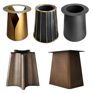 Piedini in ottone in acciaio zincato per impieghi gravosi personalizzati unici Base per mobili ristorante gambe con struttura per tavolino in metallo dorato - Product Image 2