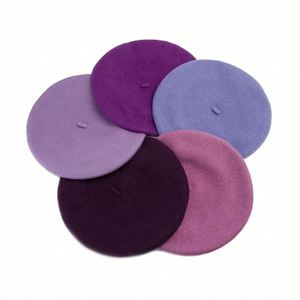 Chapeau en laine pour femme et homme, style britannique, décontracté, pour l'automne et l'hiver, classique, béret, chaud pour l'extérieur - Product Image 5