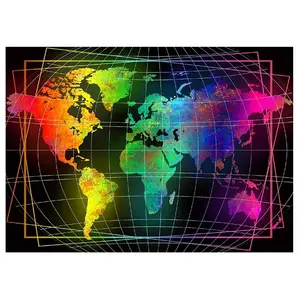 Ever Moment Diamond Painting World Map 5D DIY Full Square Drill Wall Decoration 3F1157