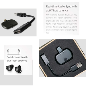 Échantillon <span class=keywords><strong>gratuit</strong></span> HG B26 Émetteur audio sans fil pour Nintendo Prise en charge d'une paire de deux casques pour les jeux - Product Image 4