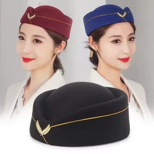 Chapeau Béret Personnalisé pour Costume de Cosplay d'Hôtesse de l'Air, Tenue de Stewardesse, Hôtesse de Cérémonie ou Agent de Bord - Product Image 2