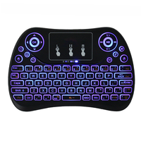 Clavier sans fil T2 Mini Qwerty rechargeable 2,4 GHz avec pavé tactile et souris pour le jeu