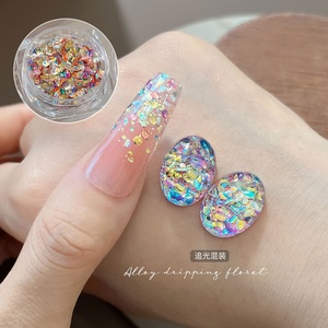 Poudre de paillettes réfléchissante multicolores pour ongles - Product Image 2