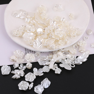 Mixed Cream Resin Rose Bow <b>Loose</b> <b>Beads</b> For Jewelry Making DIY Accessories - Product Image 3