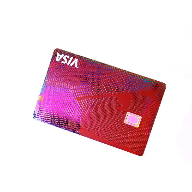 Индивидуальные Новый стиль Высокое качество нержавеющая сталь Лазерная линия Кредитная карта металлическая визитная карточка