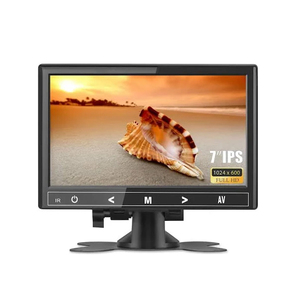 7 Inch Mini Monitor 1024X600  Car Lcd Monitor IPS Display Screen Small HD Monitor With Remote Control