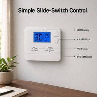 Toptan Basit Dijital Termostat, Kolay Değiştirilebilir Pil Yuvası ve 3 Dakika Kompresör Gecikmesi ile Ev Tipi HVAC için