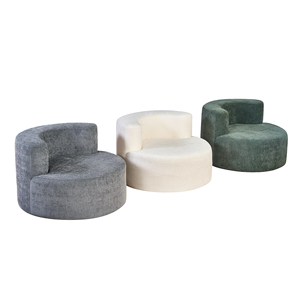 Elegant Curved Tufted Accent Chair, <b>Sponge</b>-Filled Upholstered Seat <b>for</b> Apartment, Hotel & Lounge Space Decor - Product Image 1