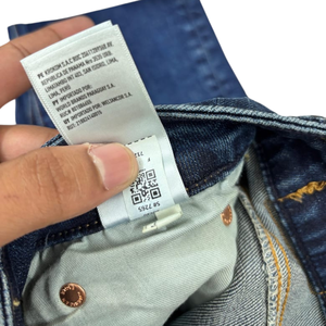 Jeans droits en coton/élasthanne de qualité supérieure pour hommes, vente en gros, conception personnalisée ODM, denim délavé foncé/clair, décontracté, pour soirée ou moto - Product Image 5