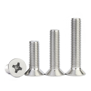 Viti per <span class=keywords><strong>Legno</strong></span> Personalizzate in Acciaio Inox 304, <span class=keywords><strong>Testa</strong></span> Piatta con Incavo a Croce, Metriche ISO - Product Image 1